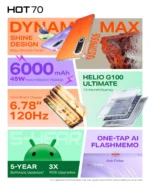 Infinix Hot 70 (256GB/6GB; 50MP Dual Camera; 6000mAh) - Image 3